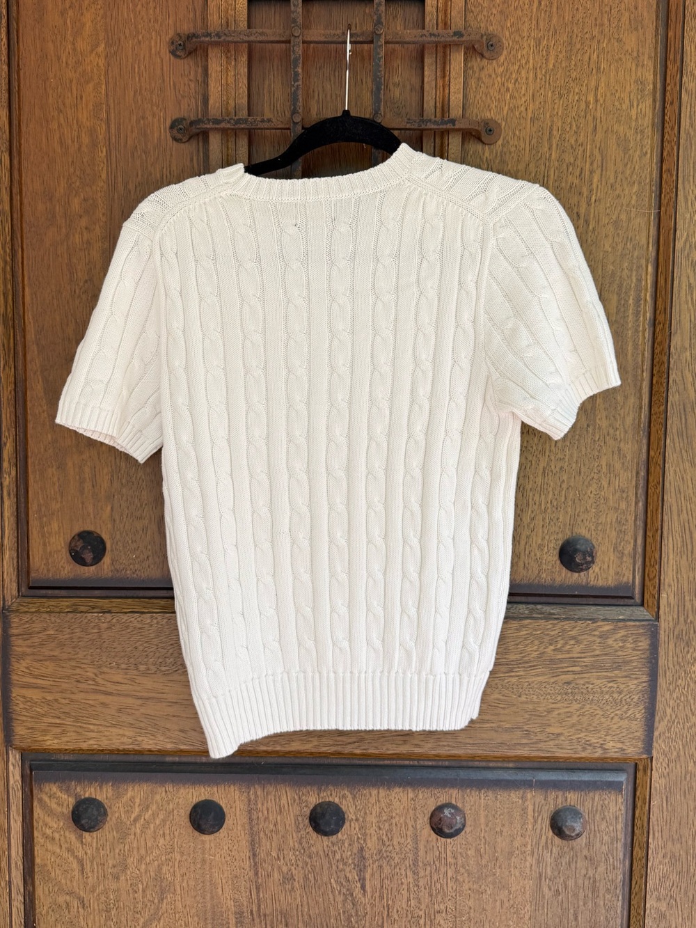 Polo Ralph Lauren White Shirt Sleeve Cable Knit Size XS, S, M, L - Picture 4 of 4